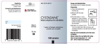 Cystadane Us Bottle Label (Cystadane Us Bottle Label)